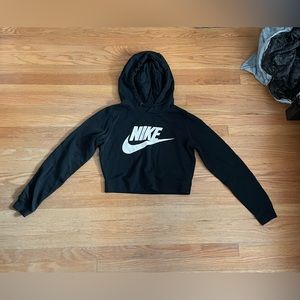 Cropped black Nike hoodie